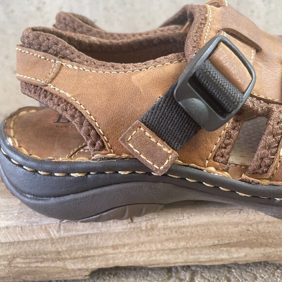 VINTAGE BORN GILA STYLE WOMEN'S SIZE 6 BROWN LEATHER STRAP COMFORT SANDALS - Picture 5 of 15